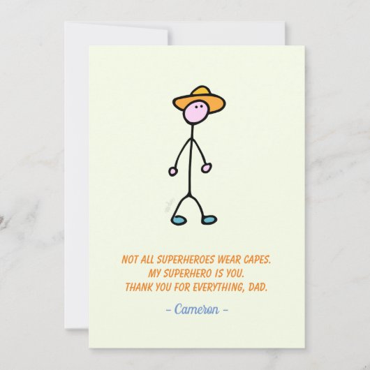 パパのために 招待状 (正面)