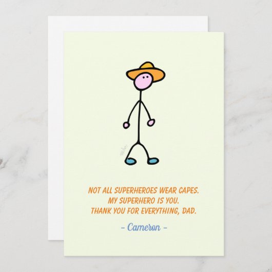 パパのために 招待状 (正面/裏面)