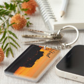 パパのためのあなた自身の二重味方されたキーホルダーを作成して下さい キーホルダー (正面右)