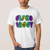 パパのためのおもしろいのギフト: ディスコのお父さん Tシャツ (正面)