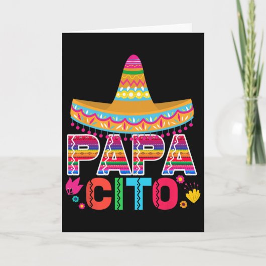 パパのためのおもしろ父の日ギフト メンズ Papacito Dad カード (正面)