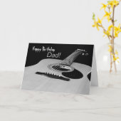 パパのためのギターのバースデー・カード カード (黄色い花)