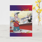 パパのためのゴルフをする挨拶状 カード (黄色い花)