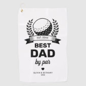 パパのためのシンプルベストDad 父の日ギフト ゴルフタオル (正面)