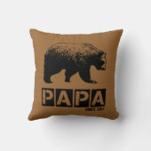 パパのためのパパくま2014年、グランジな黒 クッション (裏面)