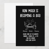 パパのためのビールとおむつパーティー 招待状 (正面/裏面)