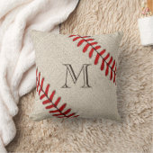 パパのためのユニークでモノグラムのな野球のギフト クッション (ブランケット)