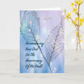 パパのための死記念日カード カード (黄色い花)