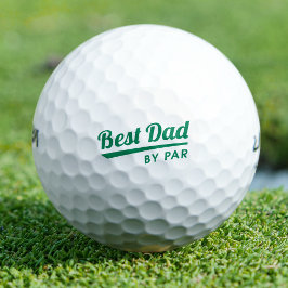 パパのための父の日ギフト Best Dad By Par レトログリーン ゴルフボール