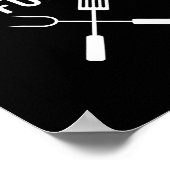 パパのための面白いBBQギフト 全員分の食事は僕が用意するよ ポスター (角)