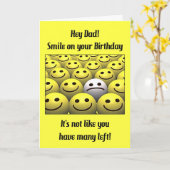 パパのため、あなたの誕生日のスマイル! カード (黄色い花)