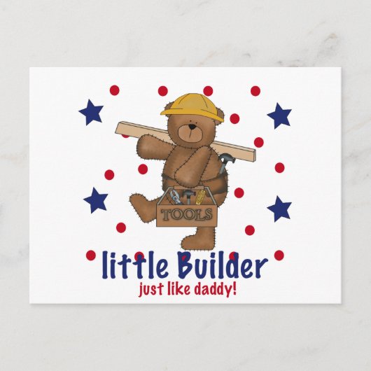 パパのような小さなビルダー ポストカード (正面)