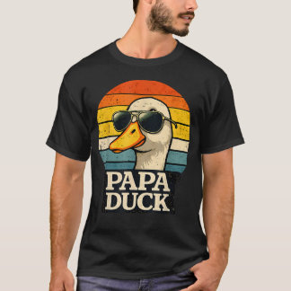 パパのアヒル かわいいアヒル お父さん好き クワックパパ 父の日 Tシャツ