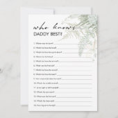 パパのカードを知っている緑の赤ん最高のだシャワー 招待状 (正面)