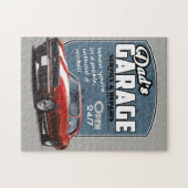 パパのガレージの赤Camaro ジグソーパズル (横)