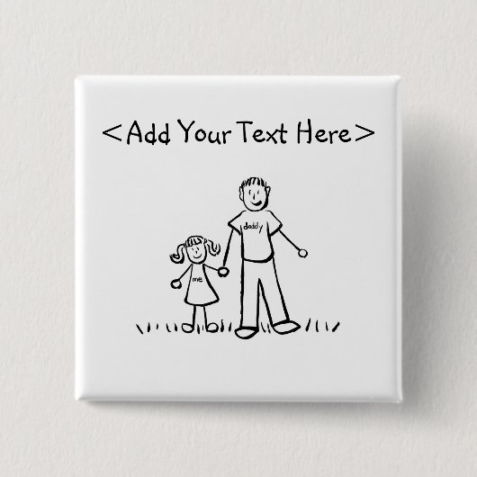 パパのガールボタン 缶バッジ (正面)