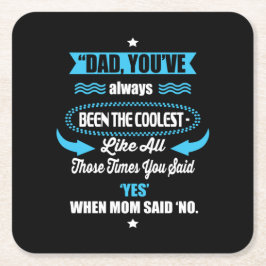 パパのギフトいつもクールは スクエアペーパーコースター