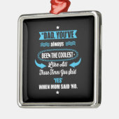 パパのギフトいつもクールは メタルオーナメント (左)