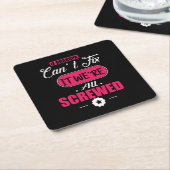 パパのギフトもしおじいちゃんは修正できない スクエアペーパーコースター (アングル)