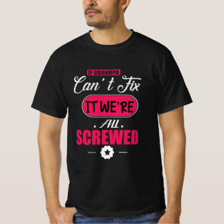 パパのギフトもしおじいちゃんは修正できない Tシャツ