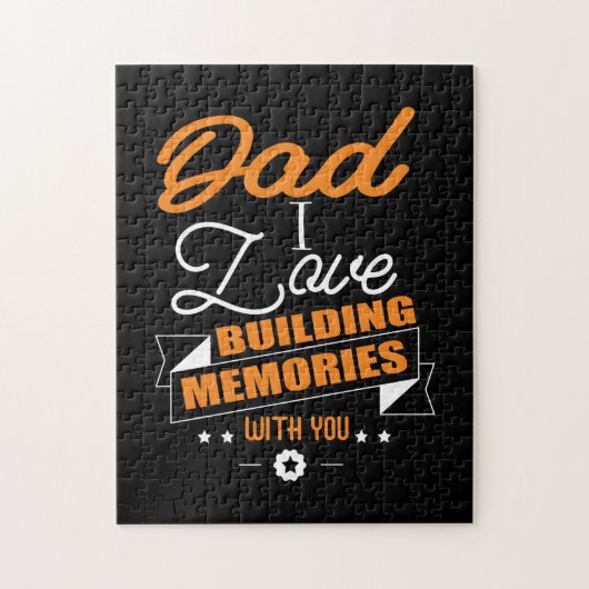 パパのギフトラブ建物の思い出 ジグソーパズル (縦)