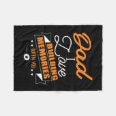 パパのギフトラブ建物の思い出 フリースブランケット (正面(横))