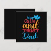 パパのギフト Keep Calm And Trust Dad 招待状 (正面/裏面)
