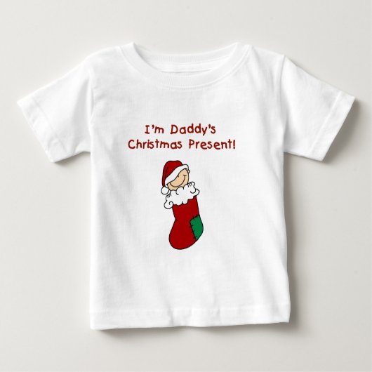 パパのクリスマスプレゼント ベビーTシャツ (正面)