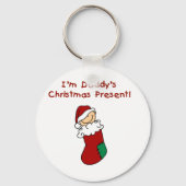 パパのクリスマスプレゼントTシャツとギフト キーホルダー (正面)