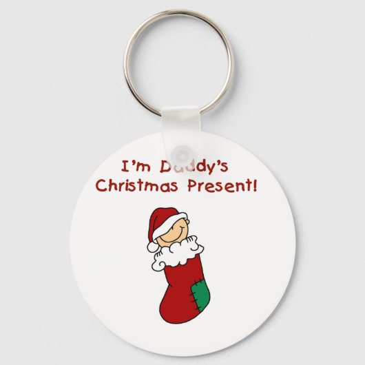 パパのクリスマスプレゼントTシャツとギフト キーホルダー (正面)