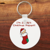 パパのクリスマスプレゼントTシャツとギフト キーホルダー (正面)