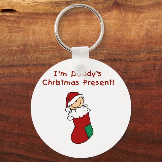 パパのクリスマスプレゼントTシャツとギフト キーホルダー (正面)
