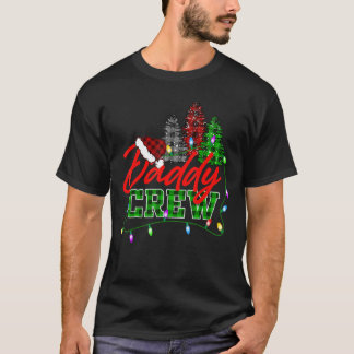 パパのクルーの木バッファロープレイドマッチングファミリーChri Tシャツ