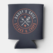 パパのグリルパーソナライズされた年が成立 缶クーラー (正面)