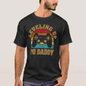 パパのゲーマーの妊娠告知まで平準化 Tシャツ (正面)