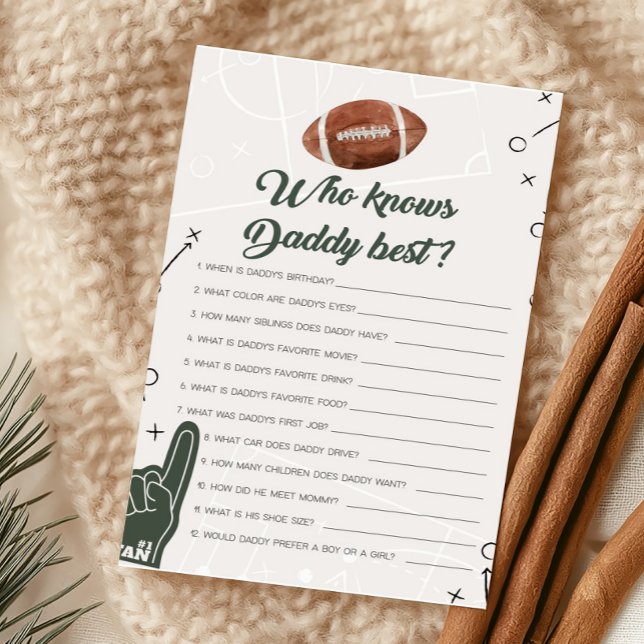 パパのゲームを知っているサッカーの赤最高のちゃんシャワー (Football Sports Baby Shower Who knows Daddy Best Game)