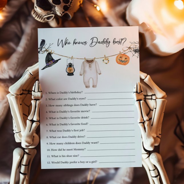 パパのゲームを知っている小さなブハロウィン最高の (Halloween Baby Clothes Baby Shower Who knows Daddy Best Game)