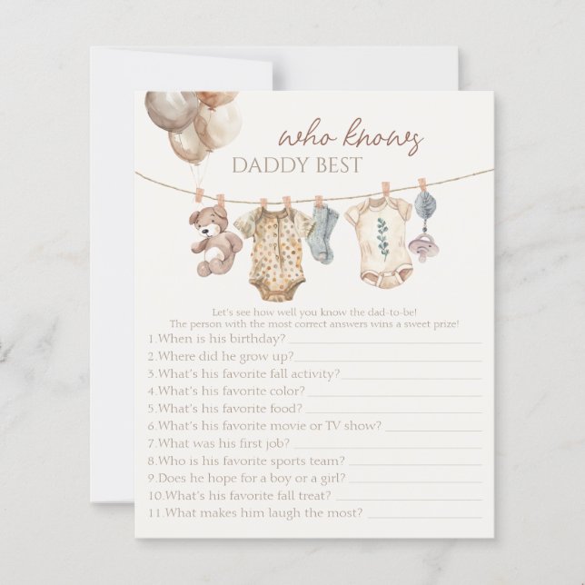 パパのゲームを知っているBohoニュートラル赤ちゃん服 (正面)