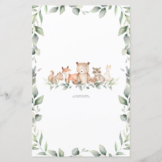 パパのゲームを知るウッドランドの動物最高のの緑 (裏面)