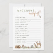 パパのゲームカードを知最高のるウッドランドの動物 招待状 (正面)