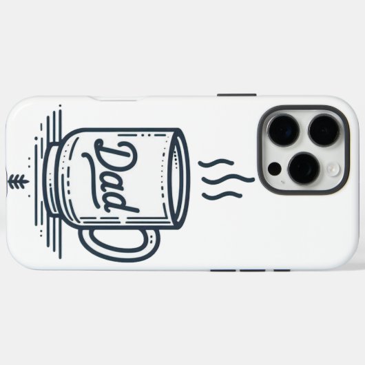 パパのコーヒおもしろいー・マグフ父の日の幸せ Case-Mate iPhoneケース (裏面 (横))