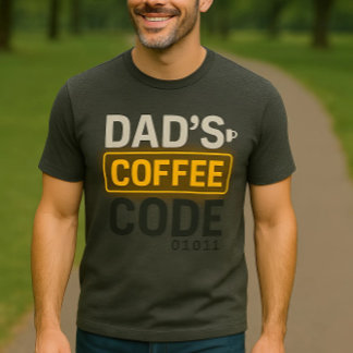 パパのコーヒーコードテックインスパイアネオングローTシャツ Tシャツ