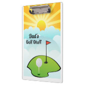 パパのゴルフ物のクリップボードのパーソナライズ クリップボード (左)
