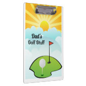 パパのゴルフ物のクリップボードのパーソナライズ クリップボード (右)