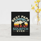 パパのサスクワッチ パパ 最高のパパスクワッチ 偉大な父の日 カード (黄色い花)