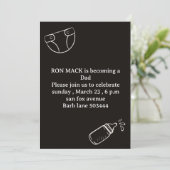 パパのシャワーおむつダドシェルパーティー招待状 案内状 (スタンド正面)