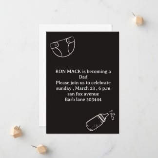 パパのシャワーおむつダドシェルパーティー招待状 案内状