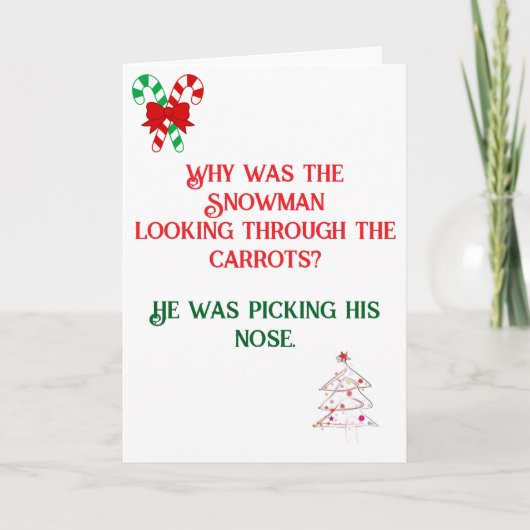 パパのジョークのデザインのクリスマスカード カード (正面)