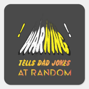 パパのジョークをランダムに伝える スクエアシール