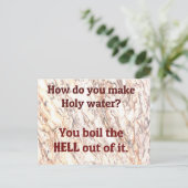 パパのジョーク：聖なる水をどう作るか。 ポストカード (スタンド正面)